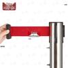 Retractable Queue Barrier Post