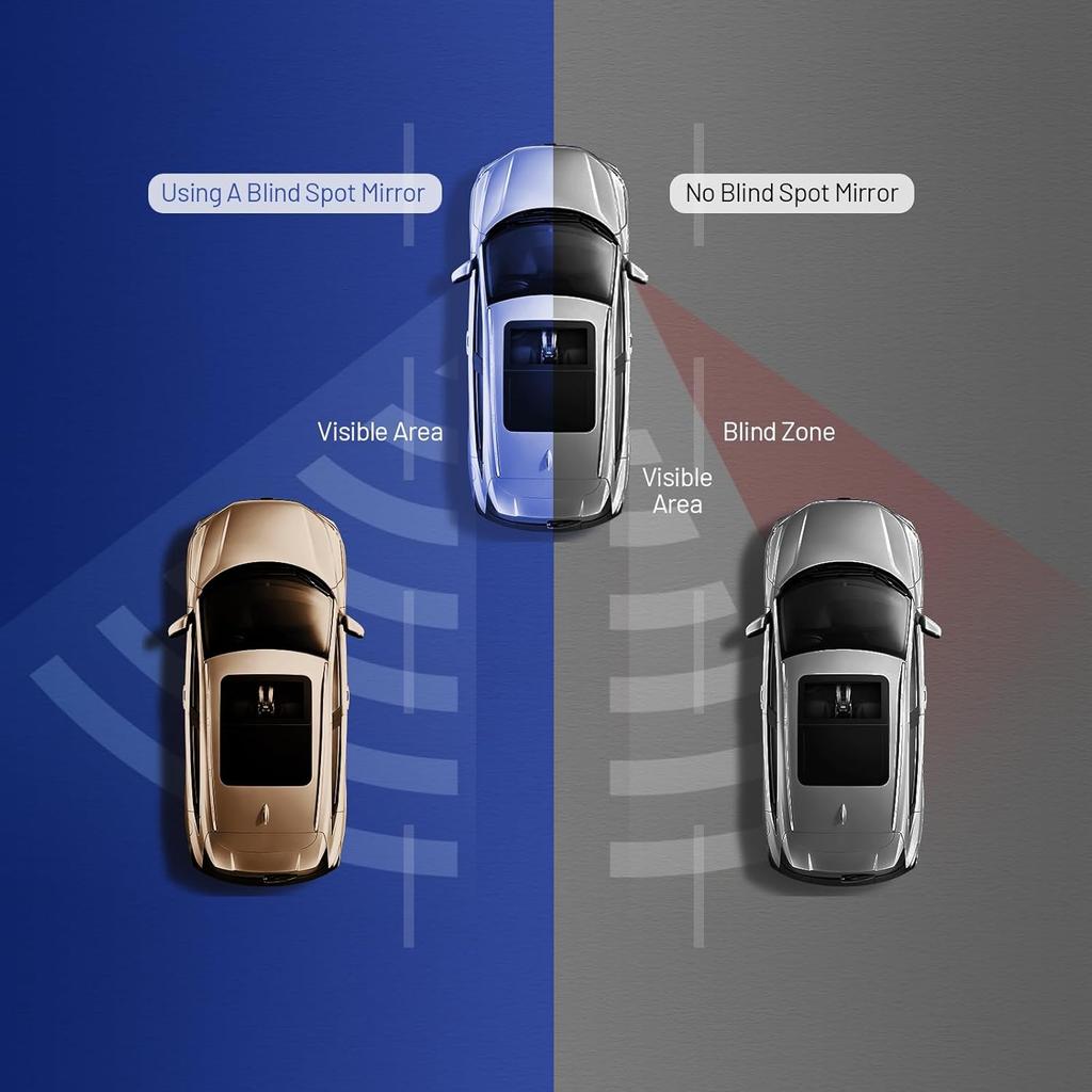 Blind Spot Mirror,2" Round HD Glass 360°Wide Angle Adjustable Blindspot Mirror,2pcs Convex Car Side Mirror for Cars SUV and Trucks