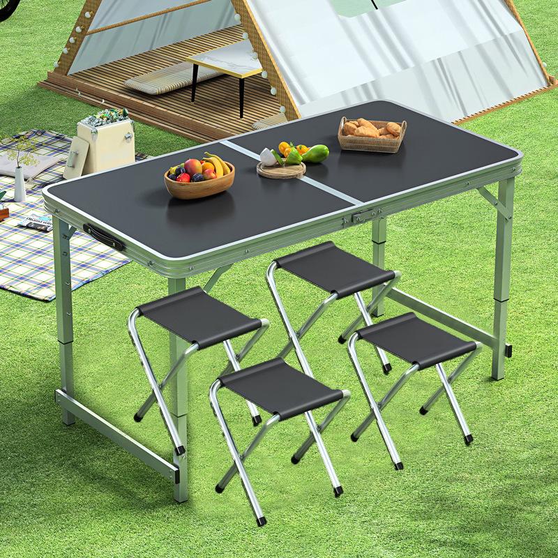 Portable Aluminum Folding Table - Multifunctional Dining, Study, or Outdoor Use