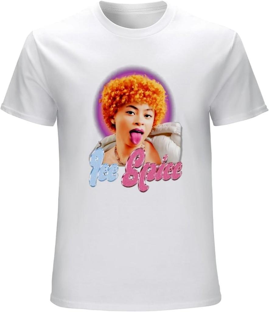 ICE Spice FACE T-Shirt Short Sleeve Cotton Black Men Cotton Tee