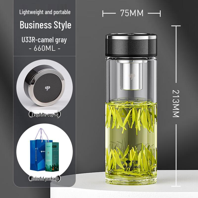 Vientiane Creative Thickened Glass Cup with Lid