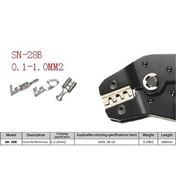 SN-28B Pin Crimper Hand Tool for Connectors Terminals Line Pressing Pliers