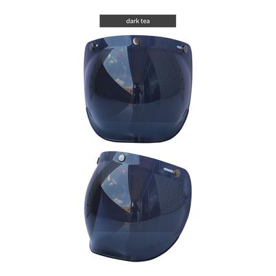 Helm-Blasenvisier, Motorradhelm-Windschutzscheibenlinse mit Klapphalterung für 3Snap-Open-Face-Helme