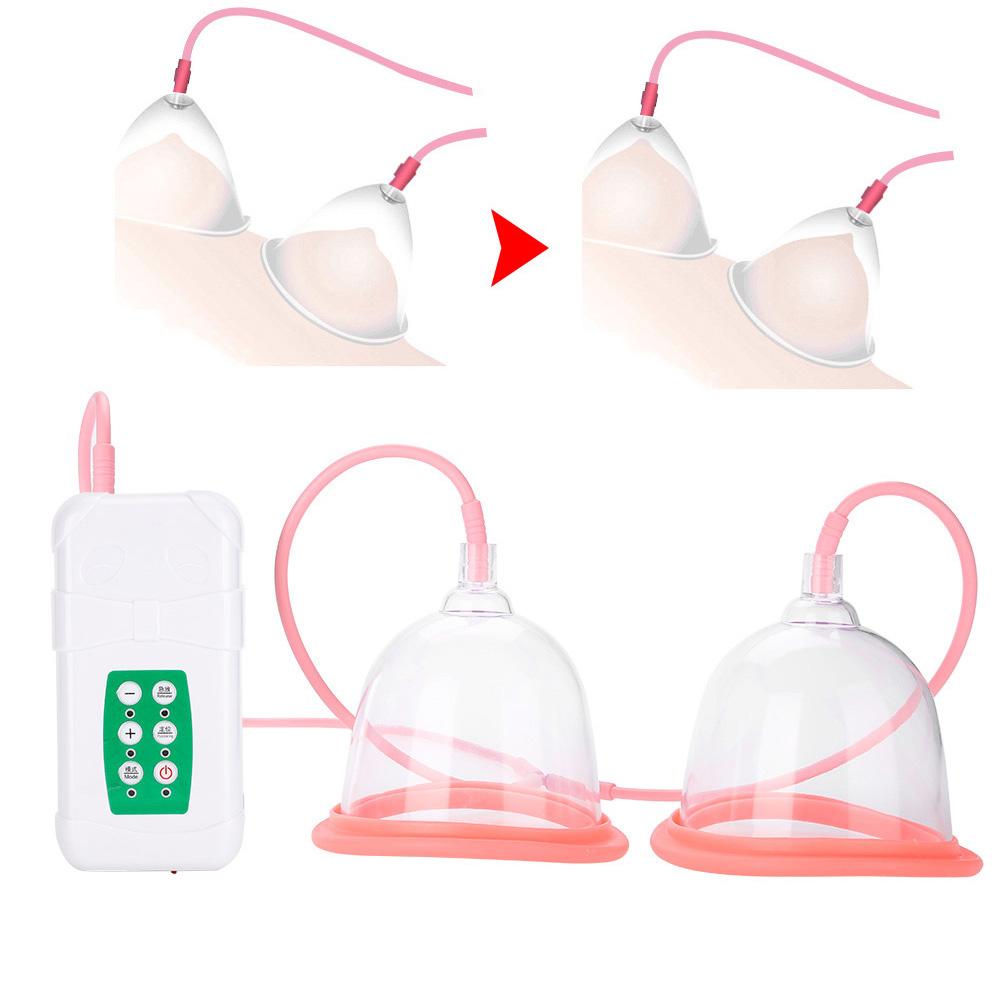 Powerful Vacuum Breast Enlargement Machine Electric Breast Massager Double Cup USB Charging