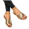 Large Size Slippers Women Wish Summer New Comfortable Outer Wear Patent Leather Casual Flat Slippers