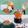 Visible Flip Glass Lid Coffee Maker Double Color Stovetop Espresso Maker Moka Pot  Espresso Brewing
