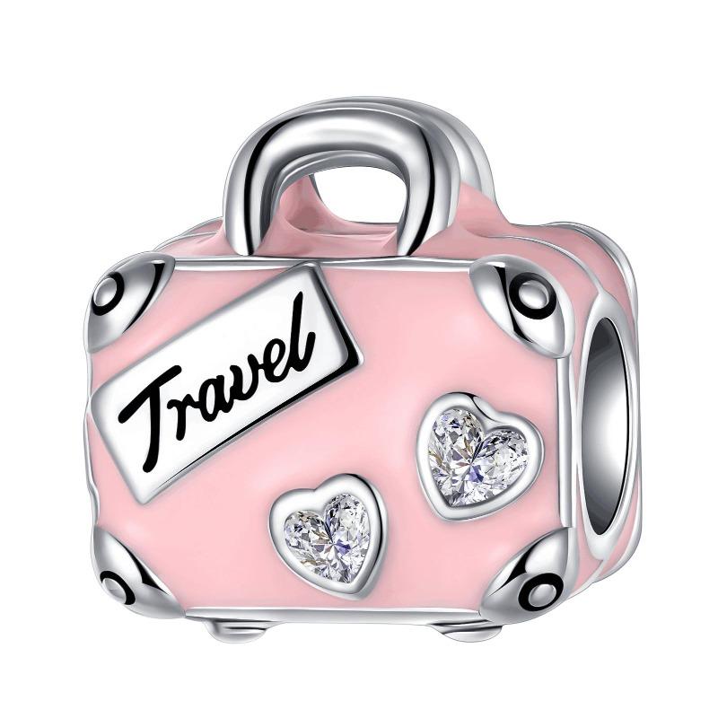 Back To School Copper Charms Bag Earphone Magic Cube Watch Games Console Bead Pendant Fit Bracelet Necklace Jewelry