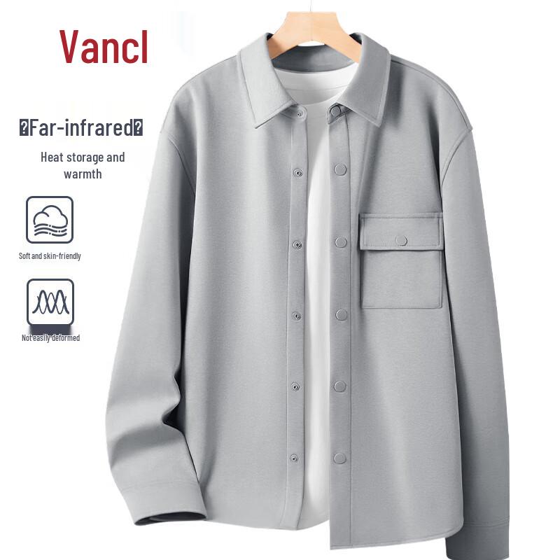 Men s VANCL Fleece-Lined Antibacterial Work Shirt XL