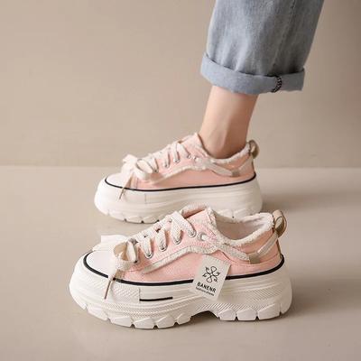 Nuove Scarpe Retro Bianche Sporco con Suola Spessa Tendenza Coreana Scarpe Casual da Donna per Esterno Festa in Strada Sneakers Bianche Donna Zapatos De Mujer