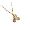 Elegant Hollow Butterfly Zircon Necklace - Women's Copper Clavicle Chain Pendant