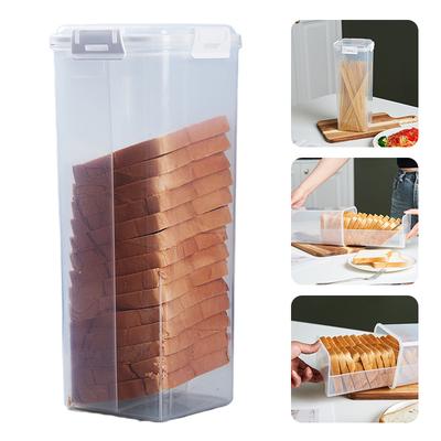 Bread Toast Storage Box With Sealing Lid And Tray, Bread Storage Box, Sandwich Bread Storage Box, Pasta Storage Box