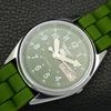 VINTAGE SEIKO 5 AUTOMATIC 6309A REFURBISHED JAPAN MENS GREEN WATCH a441690-1 Sk-a441690