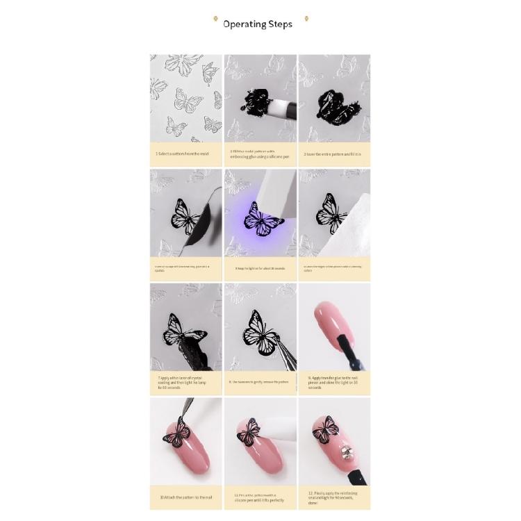 Professional Nail Mould Silicone Stampers With Realistic Floral Lace Multipurpose Crafting Tool for Beauty Projects