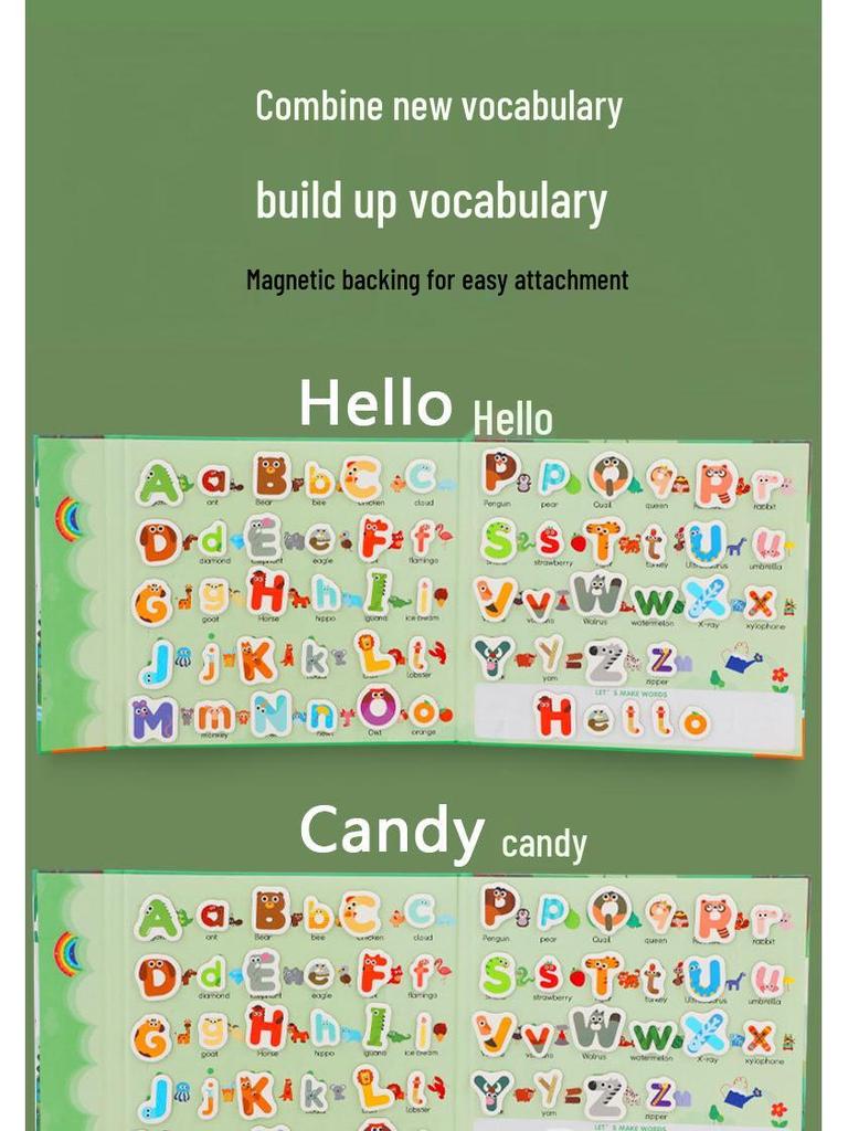 Children's Magnetic Phonics Book: 26 English Letters Spelling & Early Learning Game