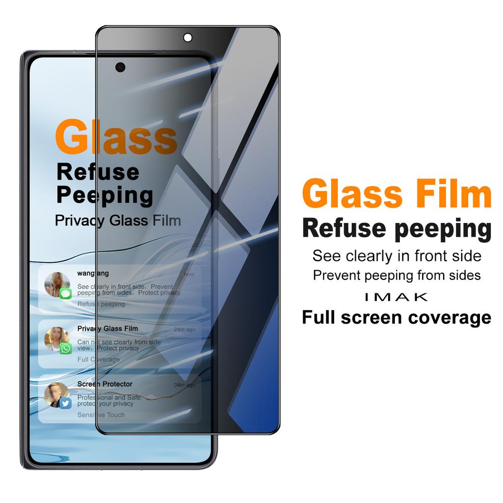 For Honor Magic V6 5G Glass IMAK 3D Curved Privacy Tempered Glass Full Screen Coverage Film