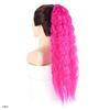 Ponytail Long Kinky Curly Hair Ribbon Ponytail Extension Rainbow Colorful Ombre Color Ponytails