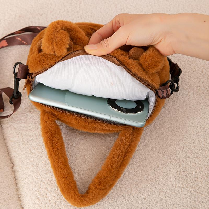 Sweet Capybara Handbags For Girls Lovely Kids Crossbody Bag Children Gift Little Girl Small Purse Soft Plush Capybara Handbags