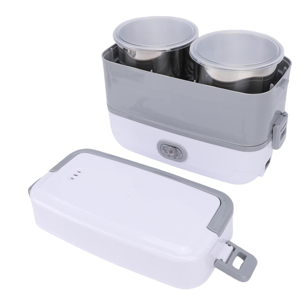 250W Electric Lunch Box with 4 Stainless Steel Food Container Multifunctional Insulated Plug In Heated Lunch Box for