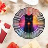 Schwarze Katze Metall Windspiel Outdoor Hängende Dekoration 2D Kinetische Kunst Weihnachts-Erntedank-Geschenk Kein Strom Benötigt Garten Terrasse