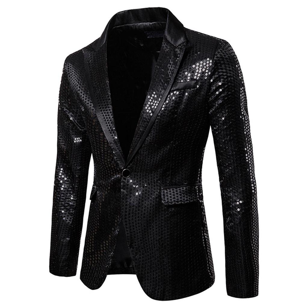 Men's Casual Business Wedding Long Sleeve Buttons Slim Fit Suit Coat Jacket