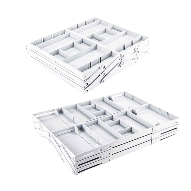 

Multilayered Folding Drawer Organizers for Makeup, Jewelry, Kitchen Cutlery, Expandable Desk Organizers Office Drawers 1 білий