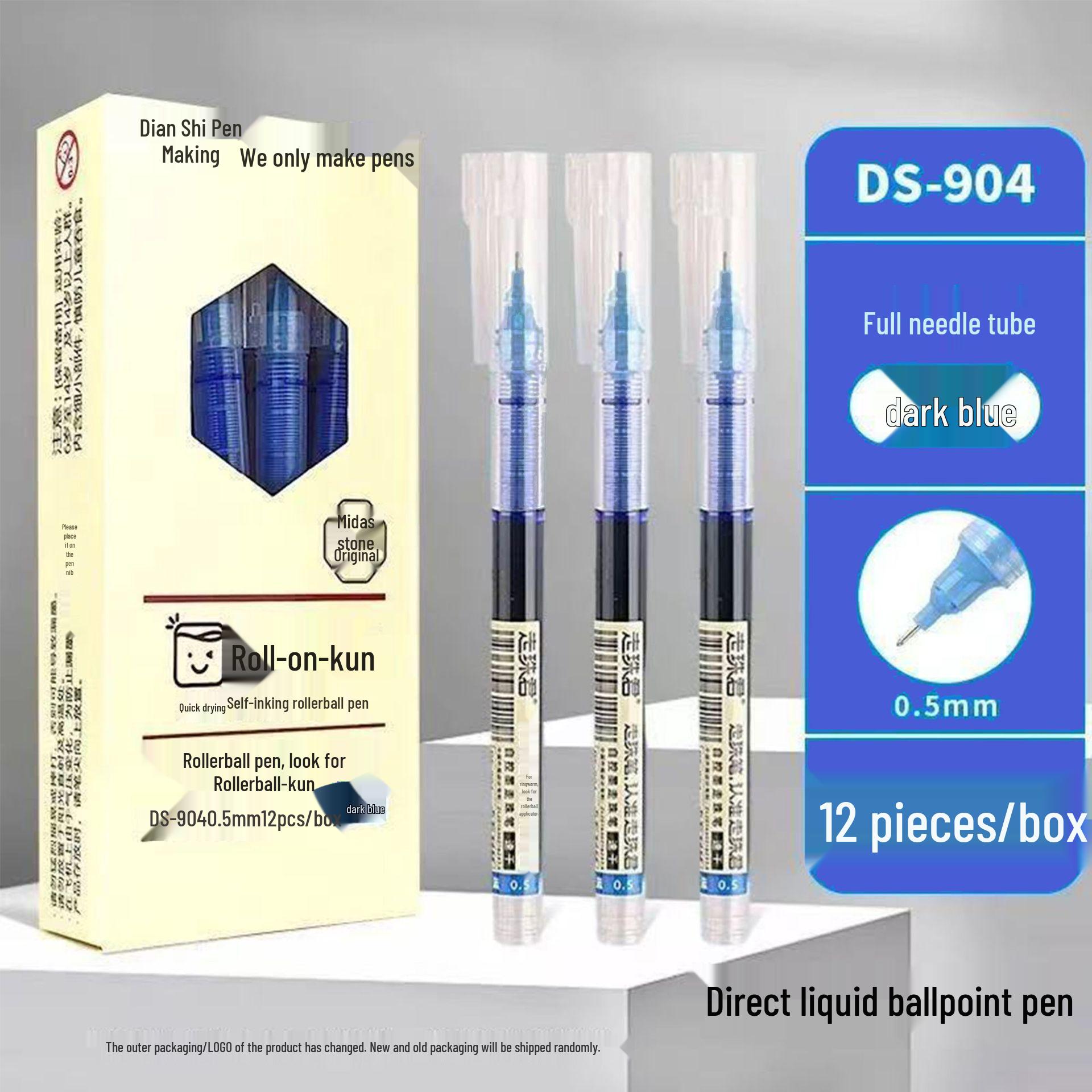 

Roulette Ball DS-904 Self-Controlling Ink Rollerball Pen, Large Capacity, Quick-Drying, 0.5mm, for Students 0.5mm