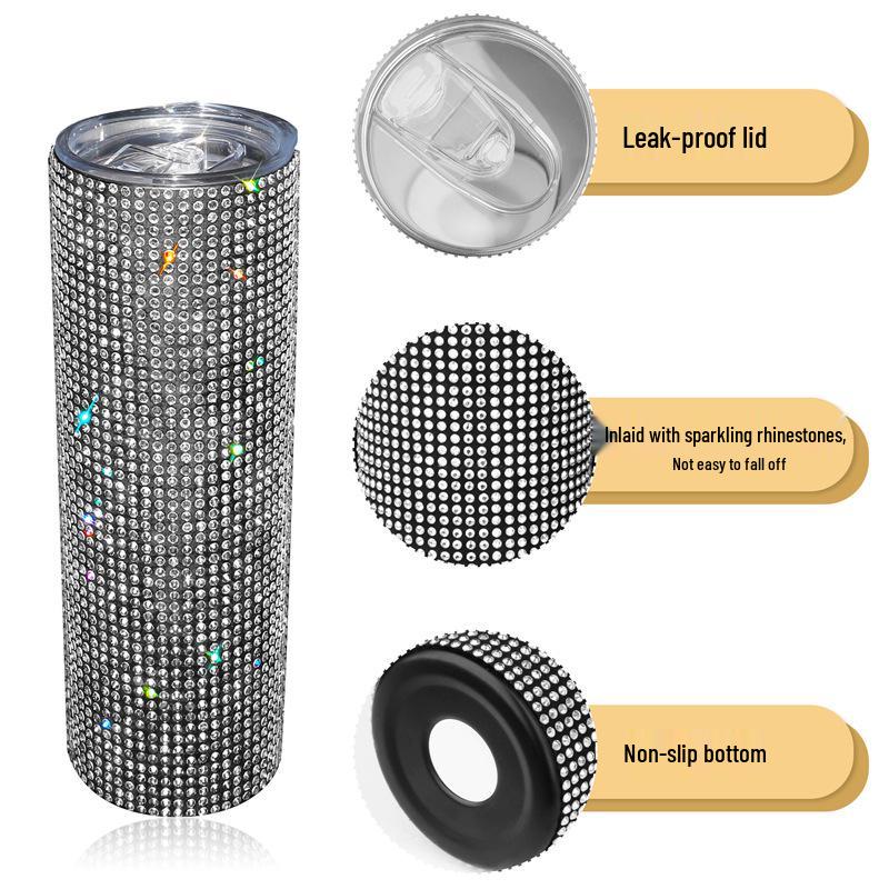 Southeast Asia Portable 20oz Stainless Steel Diamond Water Cup