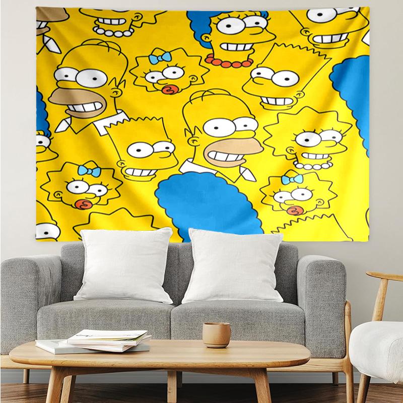 Yellow Family Portrait Tapestry Hanging for Bedroom,Livingroom, Playroom,Decor Art Room Wall Tapestry Holiday and Birthday Gifts