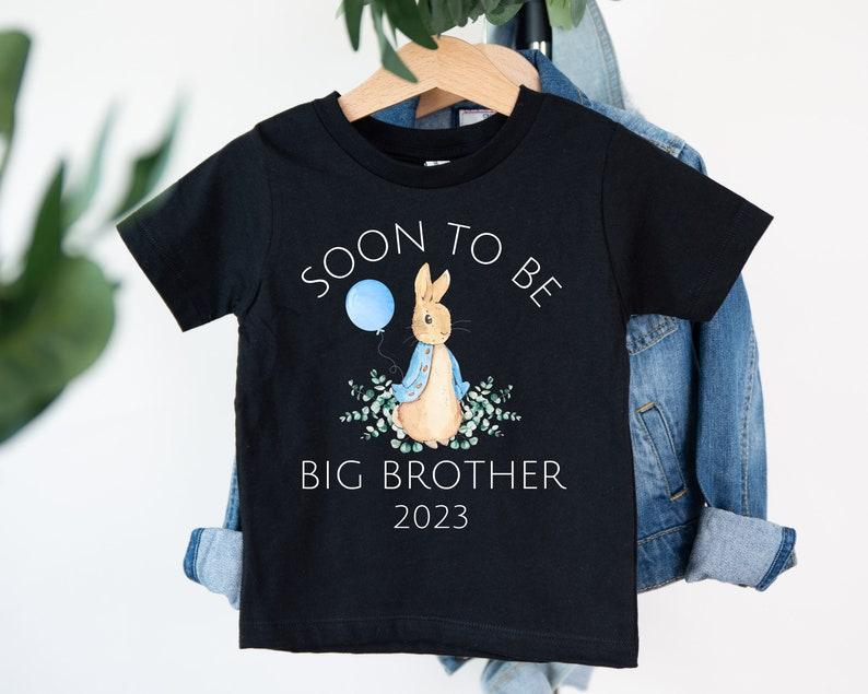 Big Brother Peter Rabbit 2023 T shirt, promoted to big brother, soon to be a big brother, pregnancy announcet shirt 130