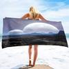 Microfiber Moon Beach Towel Oversized,Quick-dry Bath Towel,Super Absorbent Beach Towels Sandless for Bathroom Swim Sport Shower