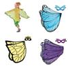 Children Halloween Butterfly Wings Cape Cloak Costume With Mask Unique And Colorful Cosplay Attire