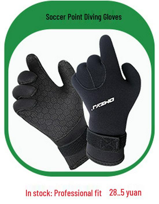 Men's Winter Diving and Fishing Gloves 3mm/5mm - Anti-slip, Anti-puncture, Wear-resistant, Warm, Cold-proof Scuba Wetsuit Gloves