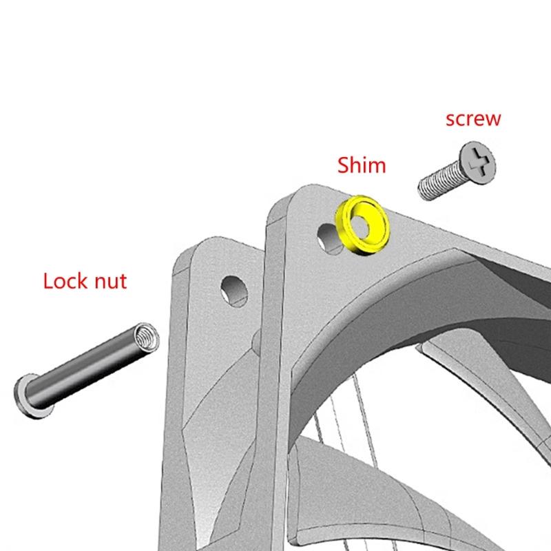 Set of 4 Double Locking Cooling Fan Mount Screws for 25mm Thickness Computer Cooling Fan Nut Screws Replacement Screw