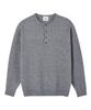 Akesi Marc Henley Neck Knit_Melange Grey