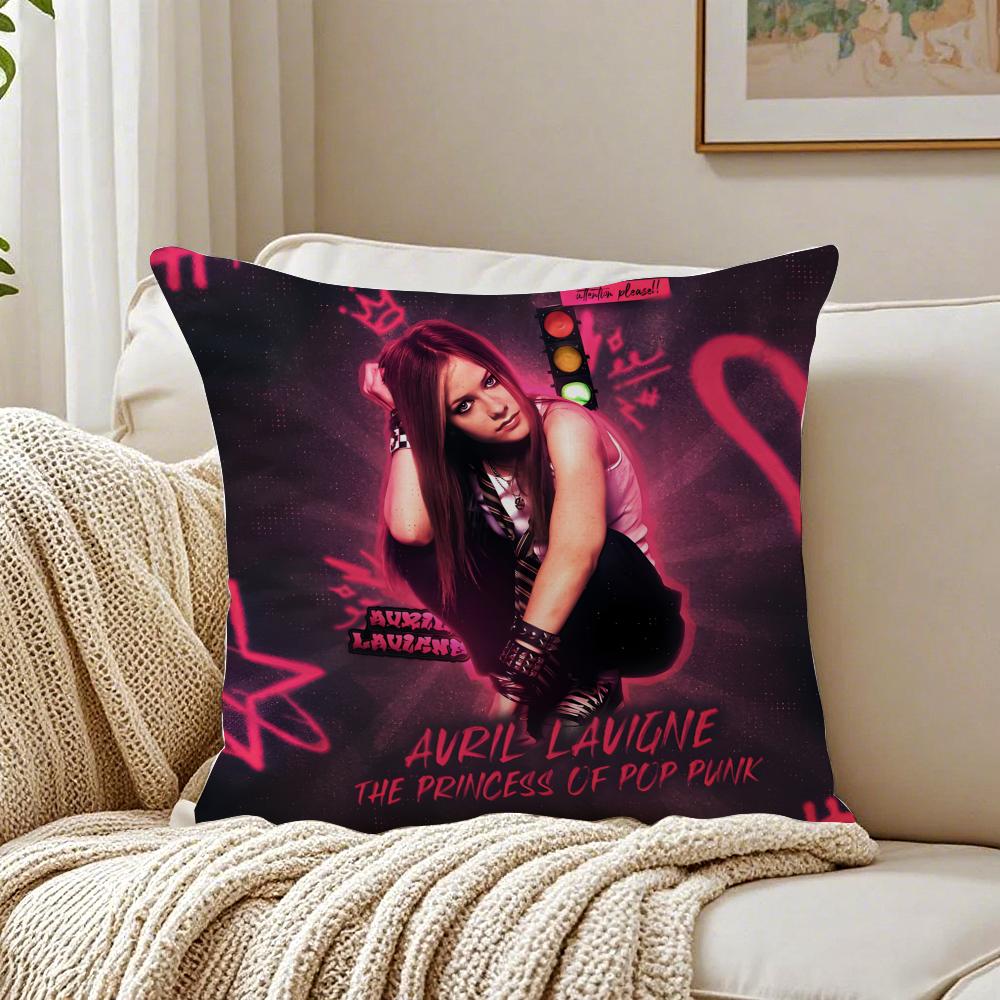 Music PopPunk AAvril LLavigne Cushion Cover Pillowcase Antidustmite Living Room Sofa Decor Cushion Room