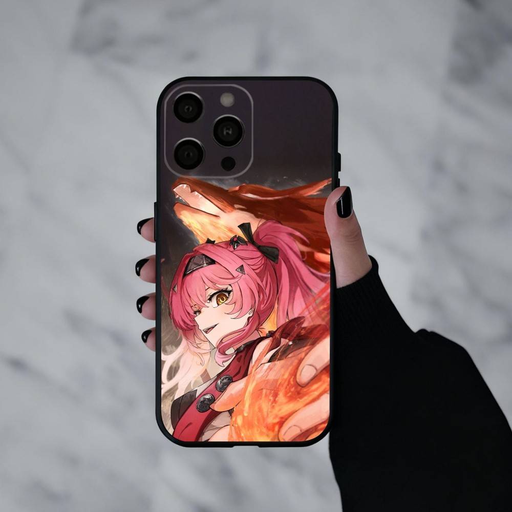 

W-Wuthering Waves L-Lupa Phone Case For iPhone 17pro,16,15,14,13,12,11 Plus,Pro Max,XS,Soft Silicone Black Cover iPhone15pro
