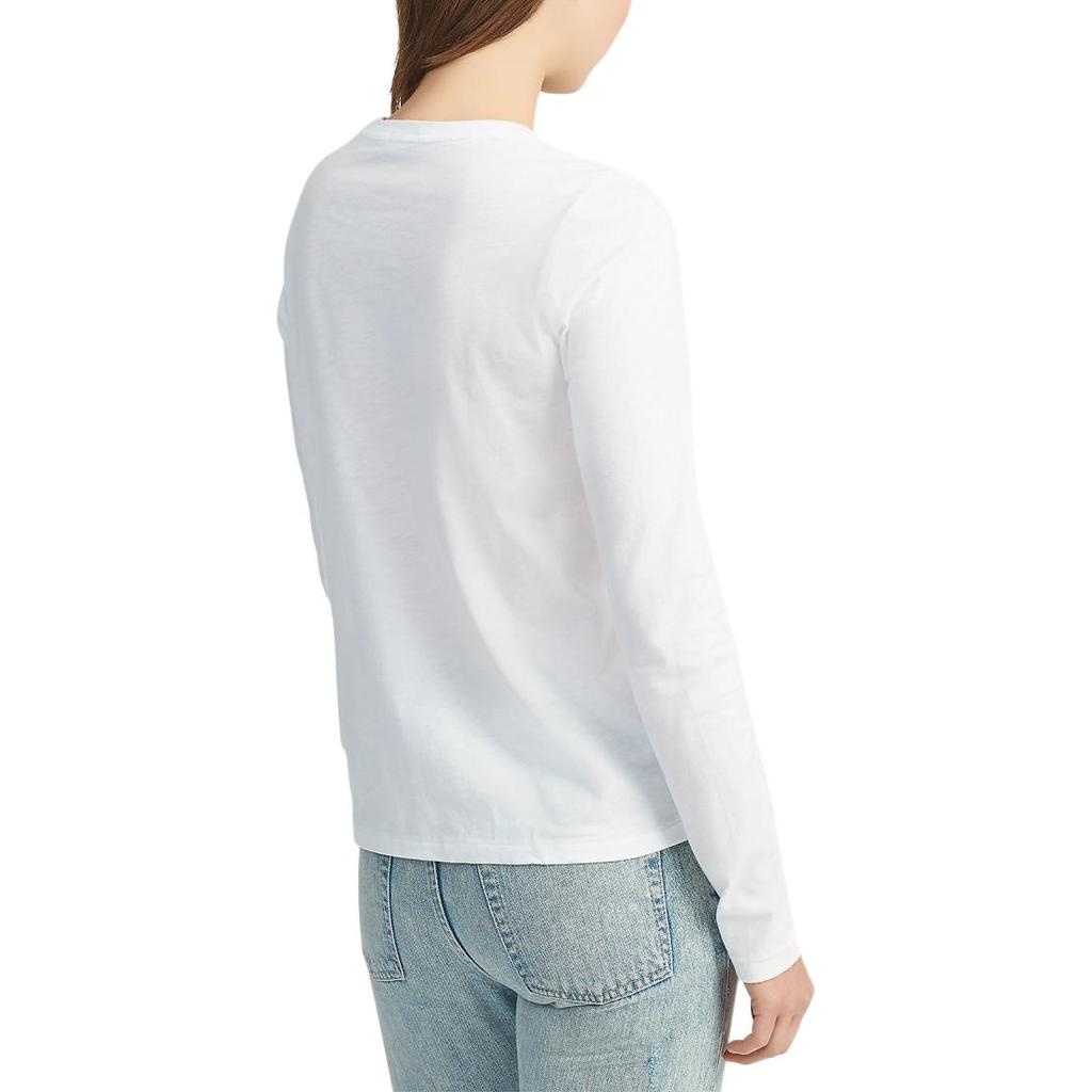 Polo Ralph Lauren Bear Graphic Print Long Sleeve T-Shirt Women Tops WMPOKNIN6810187-E86