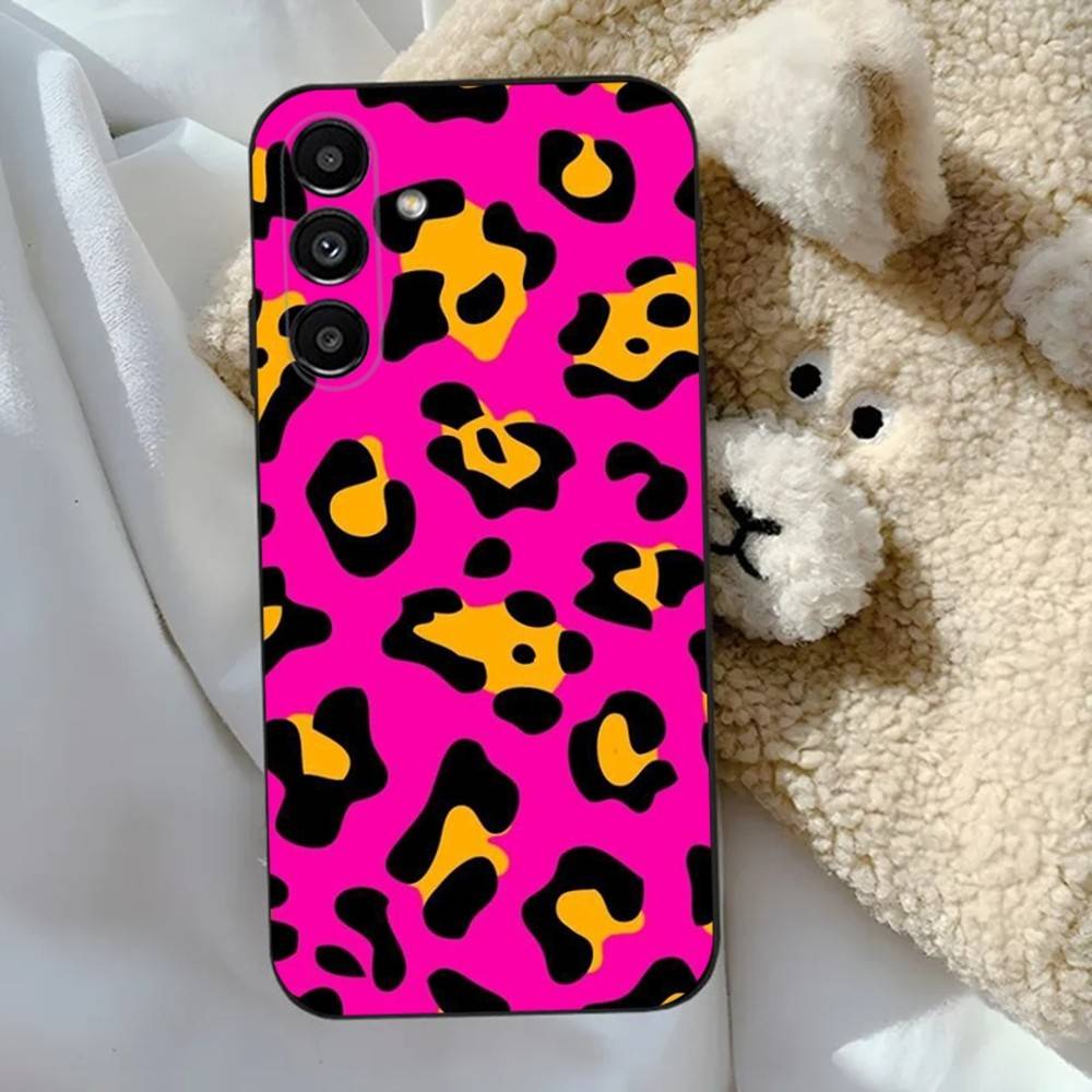 Leopard Print Panther  Phone Case For Samsung S24,23,22,30,21,10,9,Ultra,Plus,Lite,FE,5G Black Soft Case