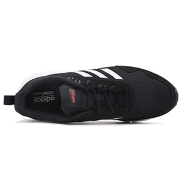 adidas Fluidcloud Neutral Trendy Versatile Shock Absorbing Non-Slip Durable Lightweight Low-Top Running Shoes Men Sneakers Black White CG3820
