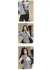 Women's Slim Fit V-Neck Long Sleeve Shirt - Solid Color Korean Style for Spring and Autumn