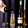 9oz PET Gold Rim Disposable Plastic Wine Glass - Creative Champagne & Red Wine High Stem Glass