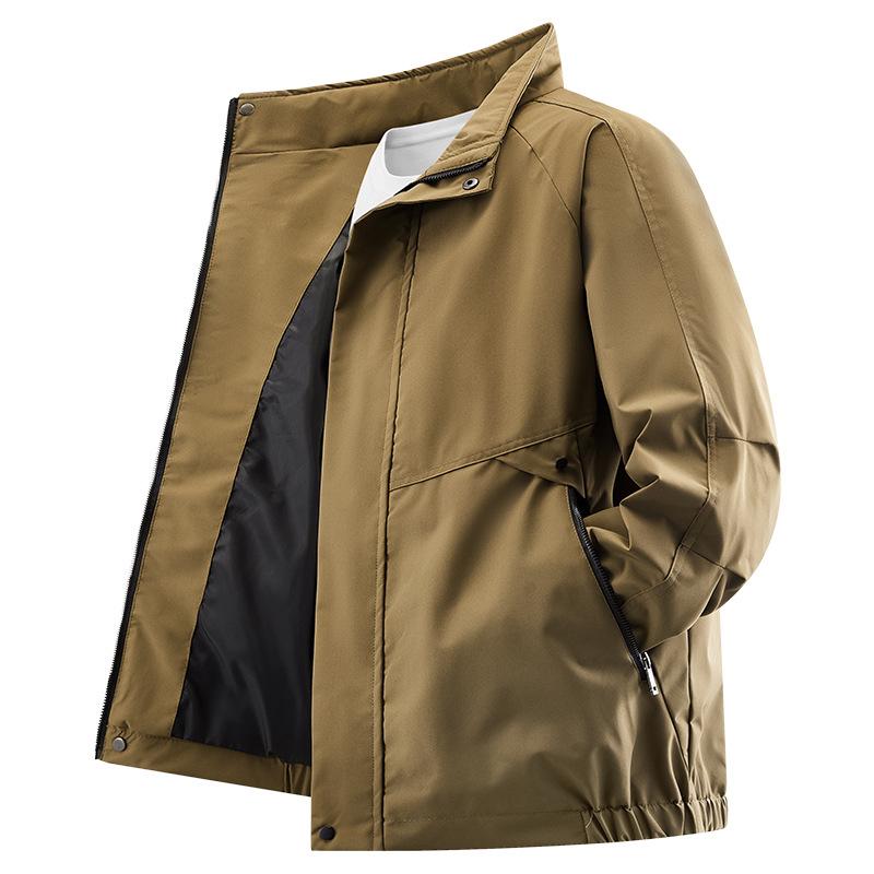 

Men s Jacket Spring Autumn Stand Collar Windproof Casual Outerwear Men Coat Bomber Jacket M