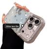 Doppelseitige Strass-Glitzer-Hülle mit Vollabdeckungs-Linsenfolie für iPhone 17 Pro Max, 16 Pro, 15 Pro