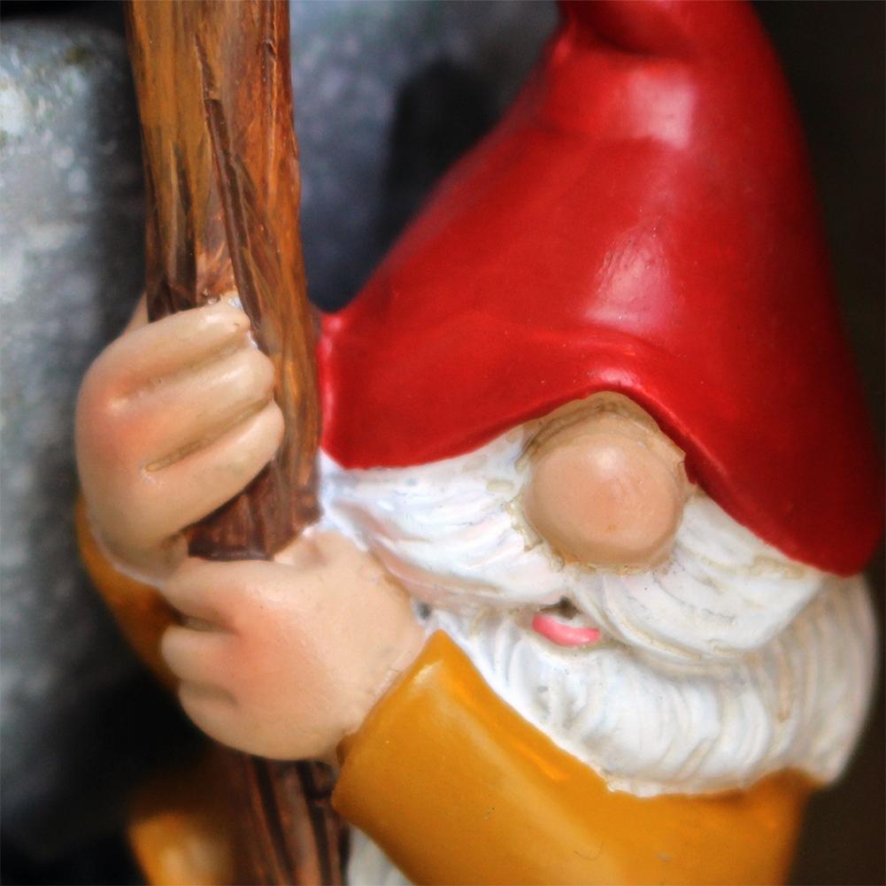 Climbing Gnomes Tree Faces Decor Garden Gnome Decor Art Resin Dwarf Sculpture Flower Pot Dwarf Statue for Patio Lawn Garden Yard