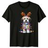 Christmas Dog Reindeer Antlers Holidays Christmas Unisexs TShirt Unisexs Tee