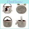 Cow Easter Basket Plush Toy With Pp Cotton For Holiday Gift And Decor