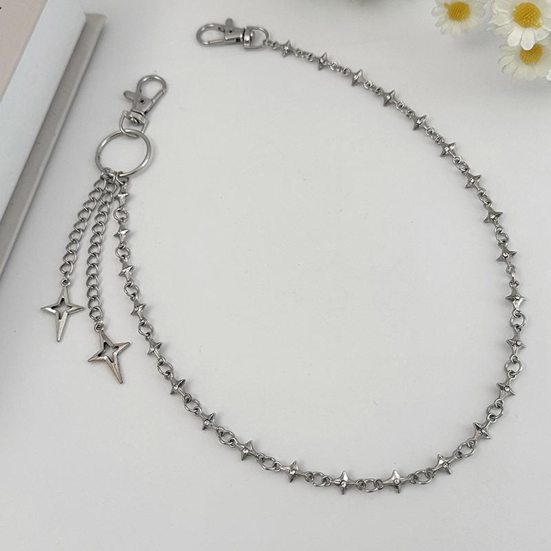 Hiphop Goth Creative Pendant Keychain Waist Belt Men Women Vintage Trouser Hipster Jeans Chain Jewelry
