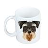 Sznaucer, Schnauzer -Mug With Photo and Inscription Geometric Dog Art-Dog
