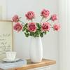 5Pcs/lot Moisturizing Rose Real Touch Artificial Flowers Wedding Decor Realistic Roses Flowers Home Room Decoration Party Floral