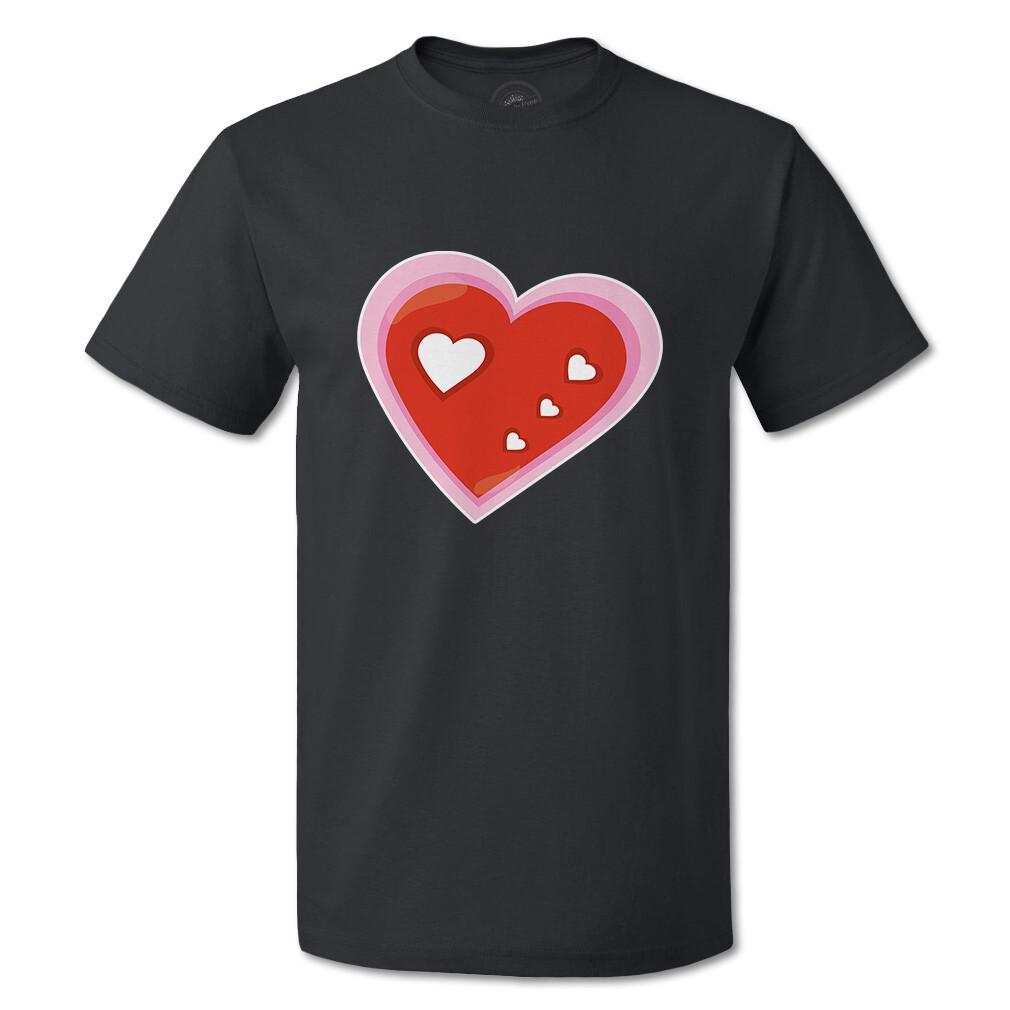 Funny Graphic T Shirts Hearts in Heart Holidays and Occasions Valentins Day Top XXXL